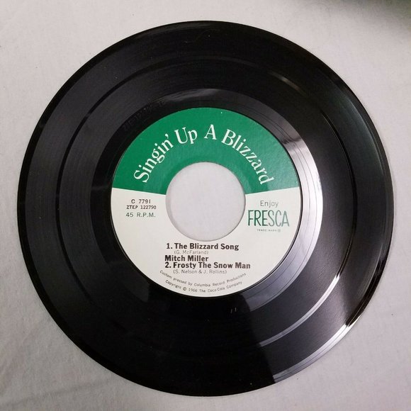 Vintage 1966 Coca Cola Coke Fresca Promo Vinyl 45 Record Christmas Let it snow - Picture 7 of 8